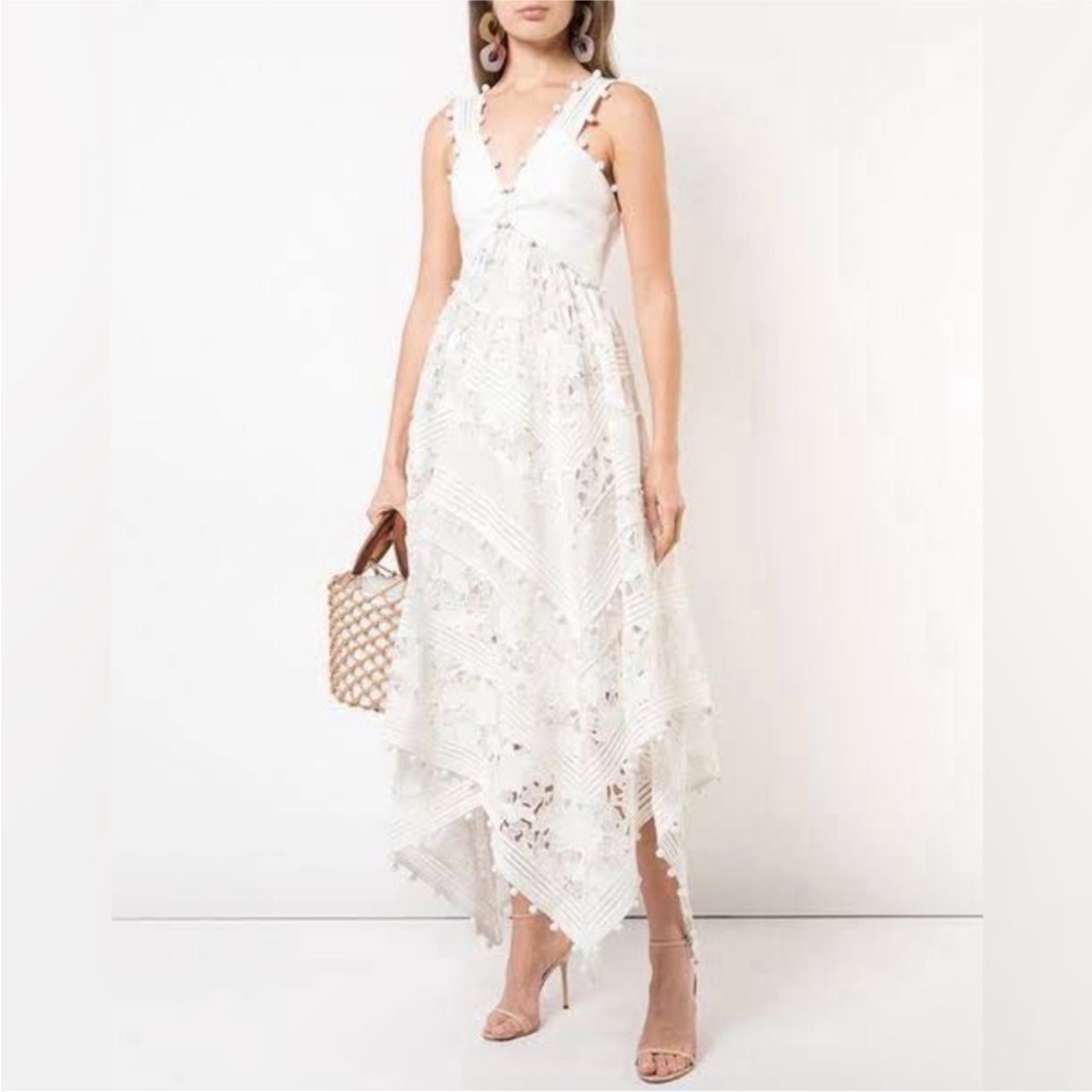 Zimmermann Corsage Embellished Pom Pom Gown AU0